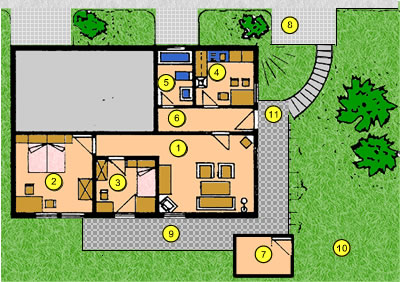 Grundriss Ferienwohnung Schwarzwald
